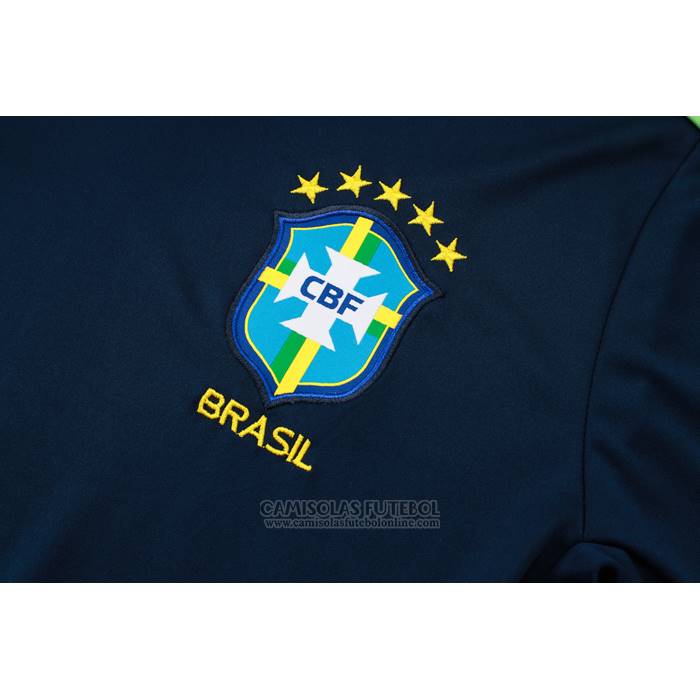 Fato de Treino Brasil Manga Curta 2024-2025 Azul - Calcas Curta